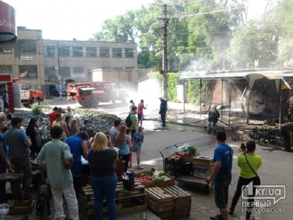 У Кривому Розі торгівці ледь не знищили ринок підпаливши тополиний пух (ФОТО) - фото 1