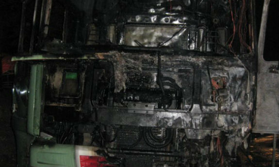 У Києві в кабіні вантажівки заживо згорів водій (ФОТО) - фото 1