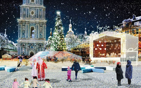 Яким буде новорічний ярмарок на Софійській площі у Києві (ФОТО) - фото 1