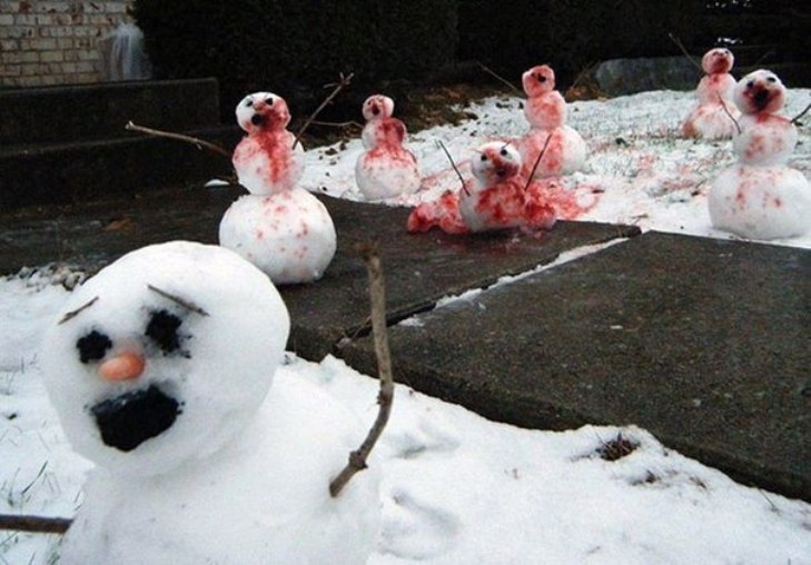 На випадок, якщо випаде сніг: цікаві ідеї для створення сніговиків - фото 10