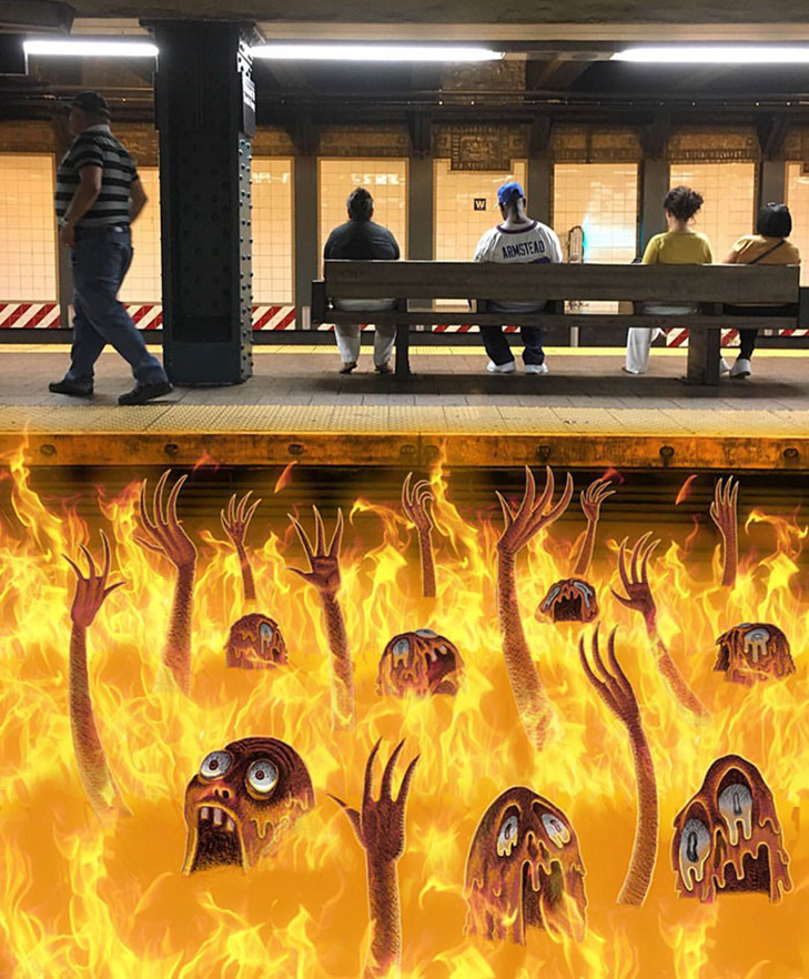 Як художник з Нью-Йорку нацьковує монстрів на пасажирів метро - фото 31