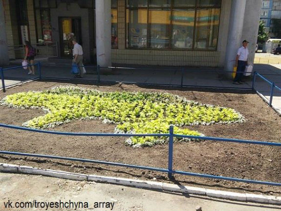 Кияни висадили з квітів карту України з анексованим Кримом (ФОТОФАКТ) - фото 1