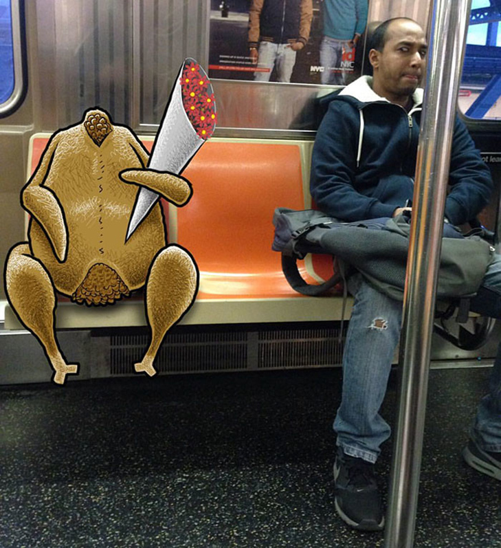 Як художник з Нью-Йорку нацьковує монстрів на пасажирів метро - фото 14