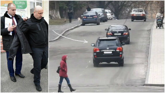 Як у Києві кортеж Турчинова порушив ПДР, промчавши по пішохідній зоні - фото 1