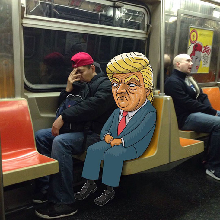 Як художник з Нью-Йорку нацьковує монстрів на пасажирів метро - фото 13