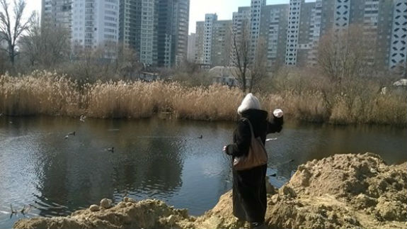 Кияни годують качок у водоймі, яку хоче засипати депутат Кличка - фото 1