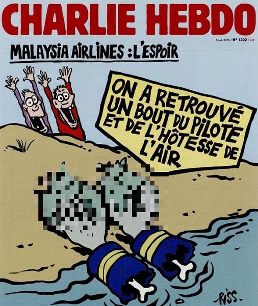 Charlie Hebdo опублікував карикатуру на уламки малайзійського Боїнга (ФОТО) - фото 1