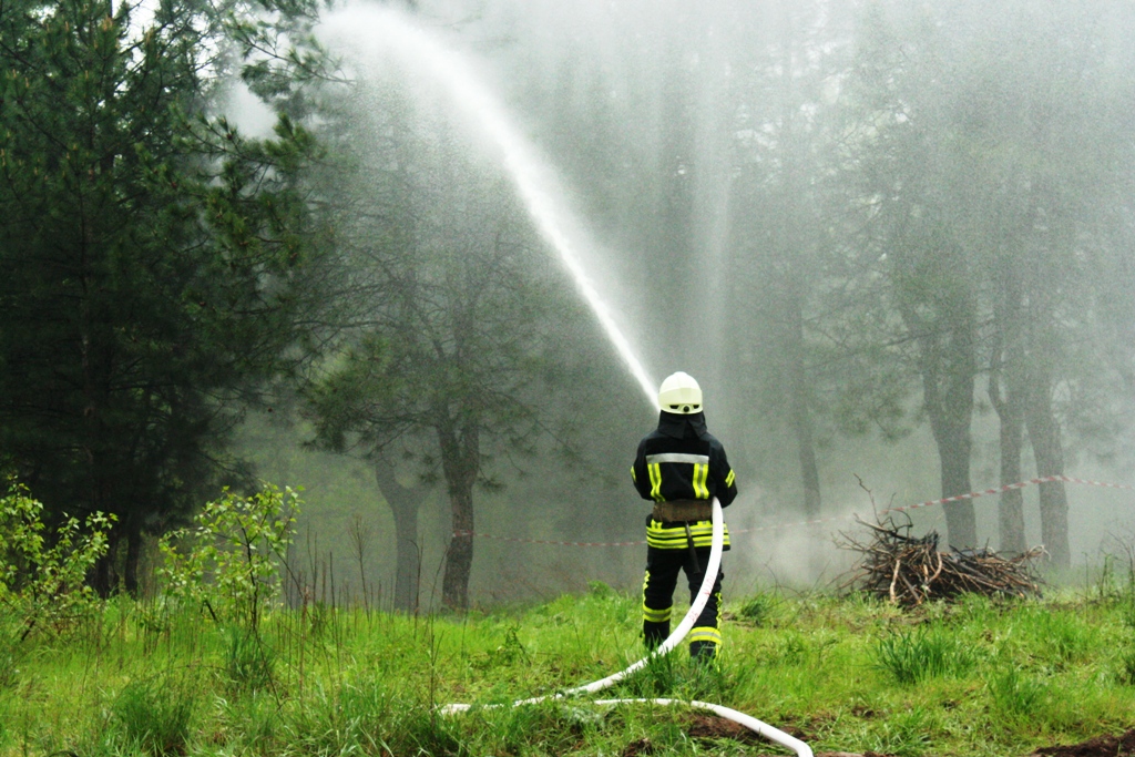 Запорізькі рятувальники відпрацьовували гасіння лісових пожеж