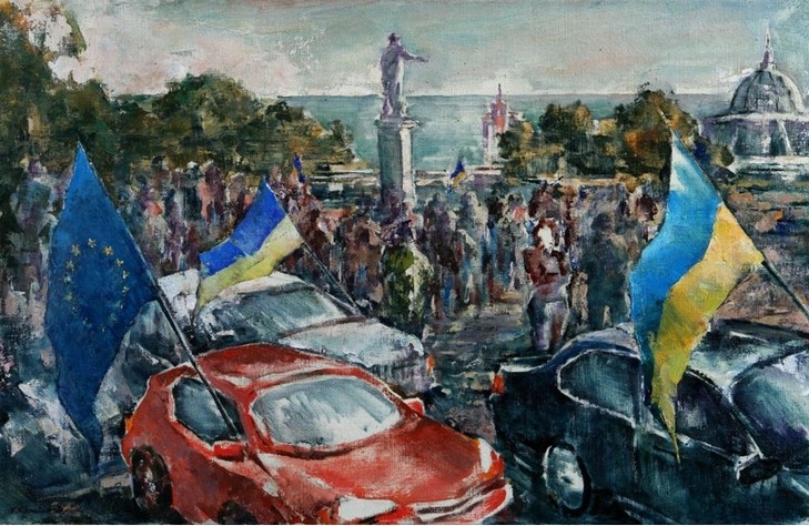 Одеський художник відобразив Майдан та АТО на своїх картинах - фото 3
