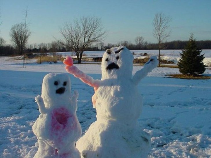 На випадок, якщо випаде сніг: цікаві ідеї для створення сніговиків - фото 6