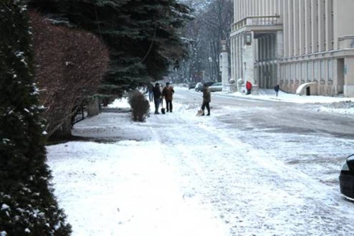 Закарпатські поліцейські взяли до рук лопати і розчищають сніг - фото 1