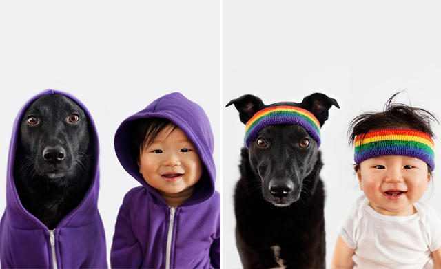 Якими милими є однакові фото малюка і собаки - фото 2