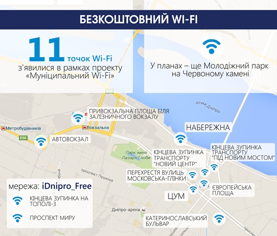 У Дніпропетровську на кінцевих зупинках маршруток з'явився муніципальний Wi-Fi - фото 1