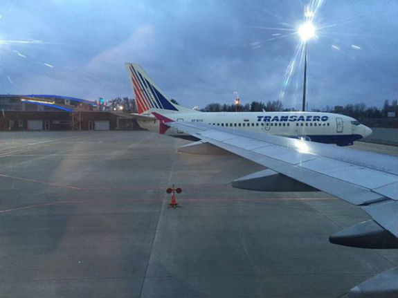 У київському аеропорту помітили російський літак  - фото 1