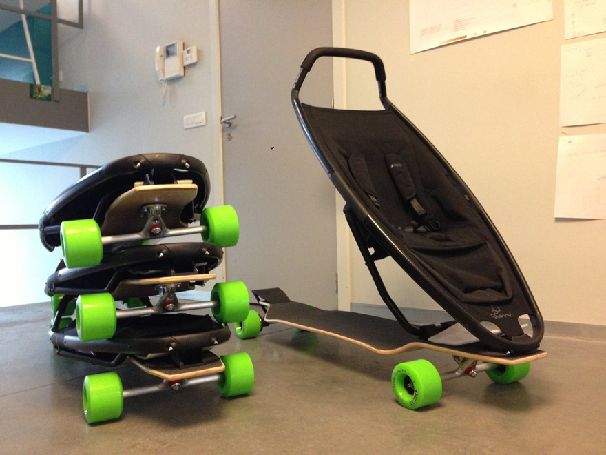 Як виглядає гібрид дитячого візка та скейтборду  - фото 2