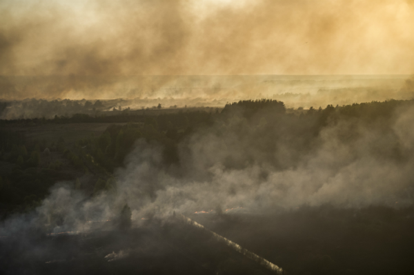 Палаючі чорнобильські ліси з висоти польоту Яценюка (ФОТО, ВІДЕО) - фото 3