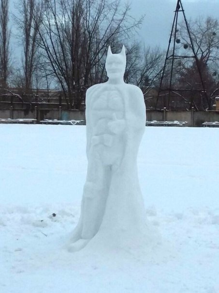 У Києві з’явився сніговий Бетмен  - фото 1