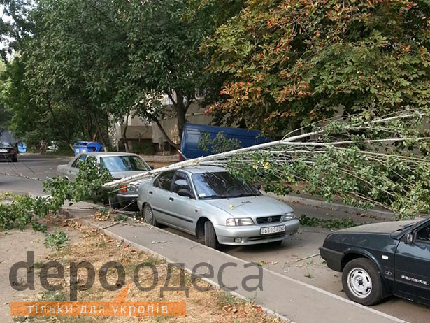 В Одесі шторм трощить автівки - фото 2