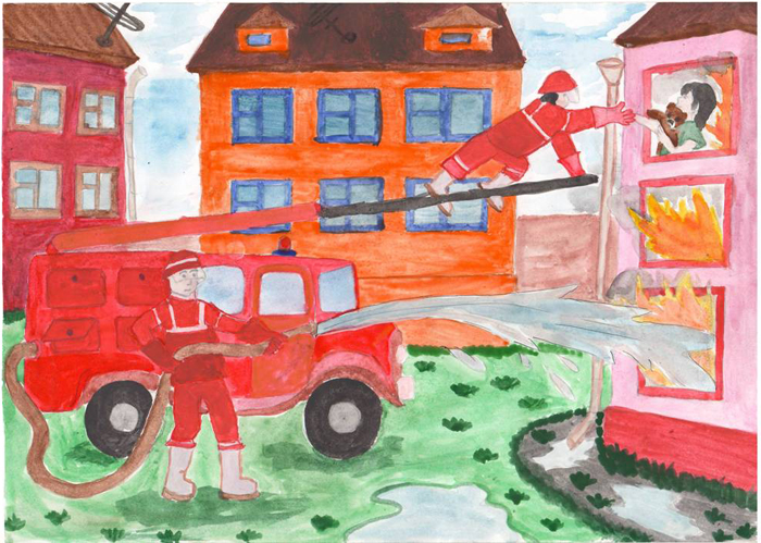 Діти сумських рятувальників намалювали батьків за роботою - фото 3