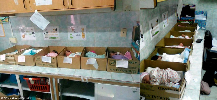 Через нестачу грошей у Венесуелі новонароджених кладуть у картонні коробки  - фото 1