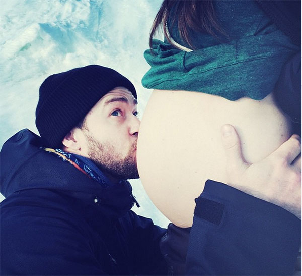 Тимберлейк похвастался животом беременной супруги