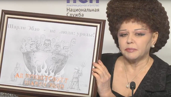 Російська чиновниця презентувала карикатуру на Януковича та Charlie Hebdo - фото 1