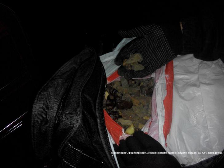 На Одещині прикордонники в автобусі "Одеса-Кишинів" виявили сумку бурштином - фото 1