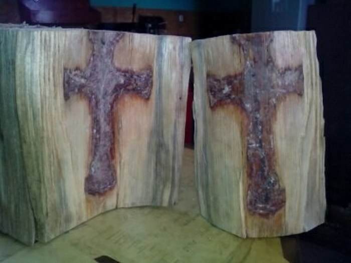 На Львівщині у деревині знайшли хрест - фото 1