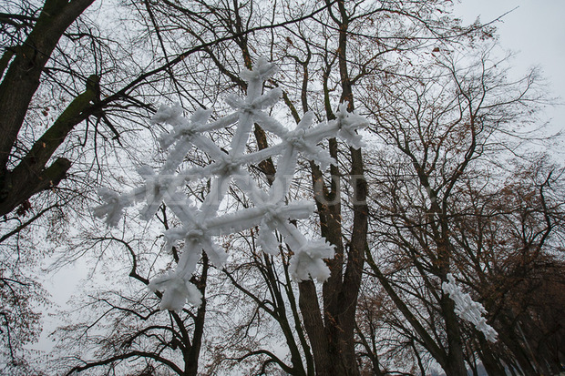 В Ужгороді закадрували сніжинки-мутанти - фото 1