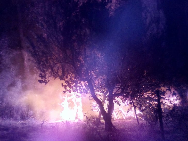 На острові Хортиця в масштабній пожежі горіли чотири будинки (ФОТО, ВІДЕО) - фото 3