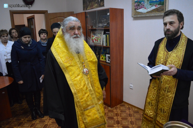 Миколаївський департамент соцзахисту освятили священники УПЦ Московського патріархата