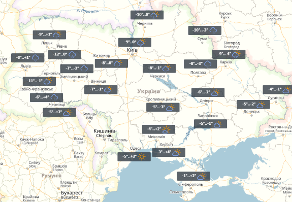 Погода на тиждень: В Україні кожен день сніжитиме, а у середу похолодає до -20°С (КАРТА)  - фото 2