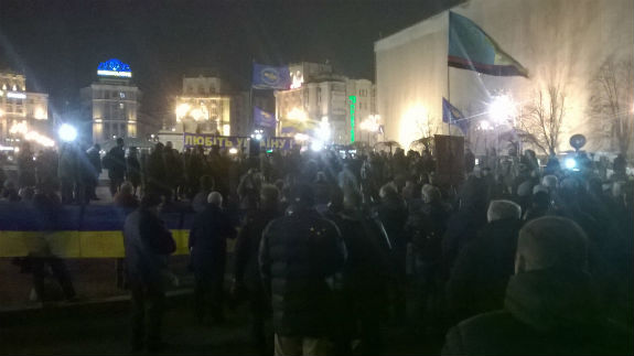 На Майдані розпочався мітинг на честь третьої річниці Революції гідності - фото 1