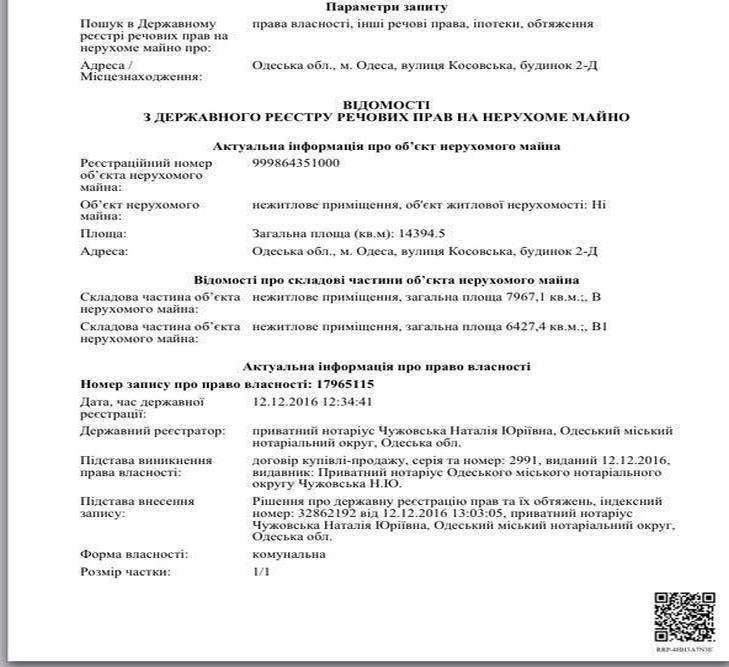 НАБУ арештувало грошові рахунки мерії Одеси за купівлю будівлі заводу "Краян" (ДОКУМЕНТ) - фото 1