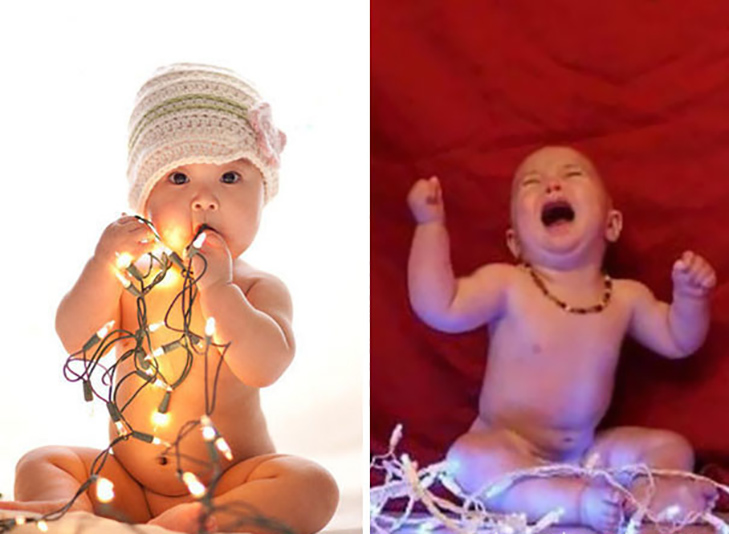 20 примеров, как не надо фотографировать малышей на Новый год - фото 15