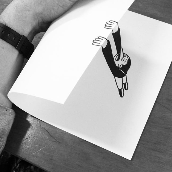 Експерименти з папером: комічні 3D-малюнки датського художника - фото 25