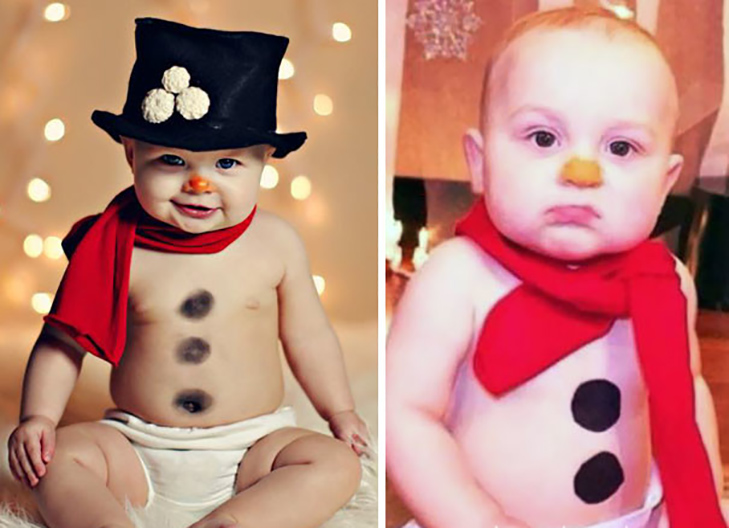 20 примеров, как не надо фотографировать малышей на Новый год - фото 11