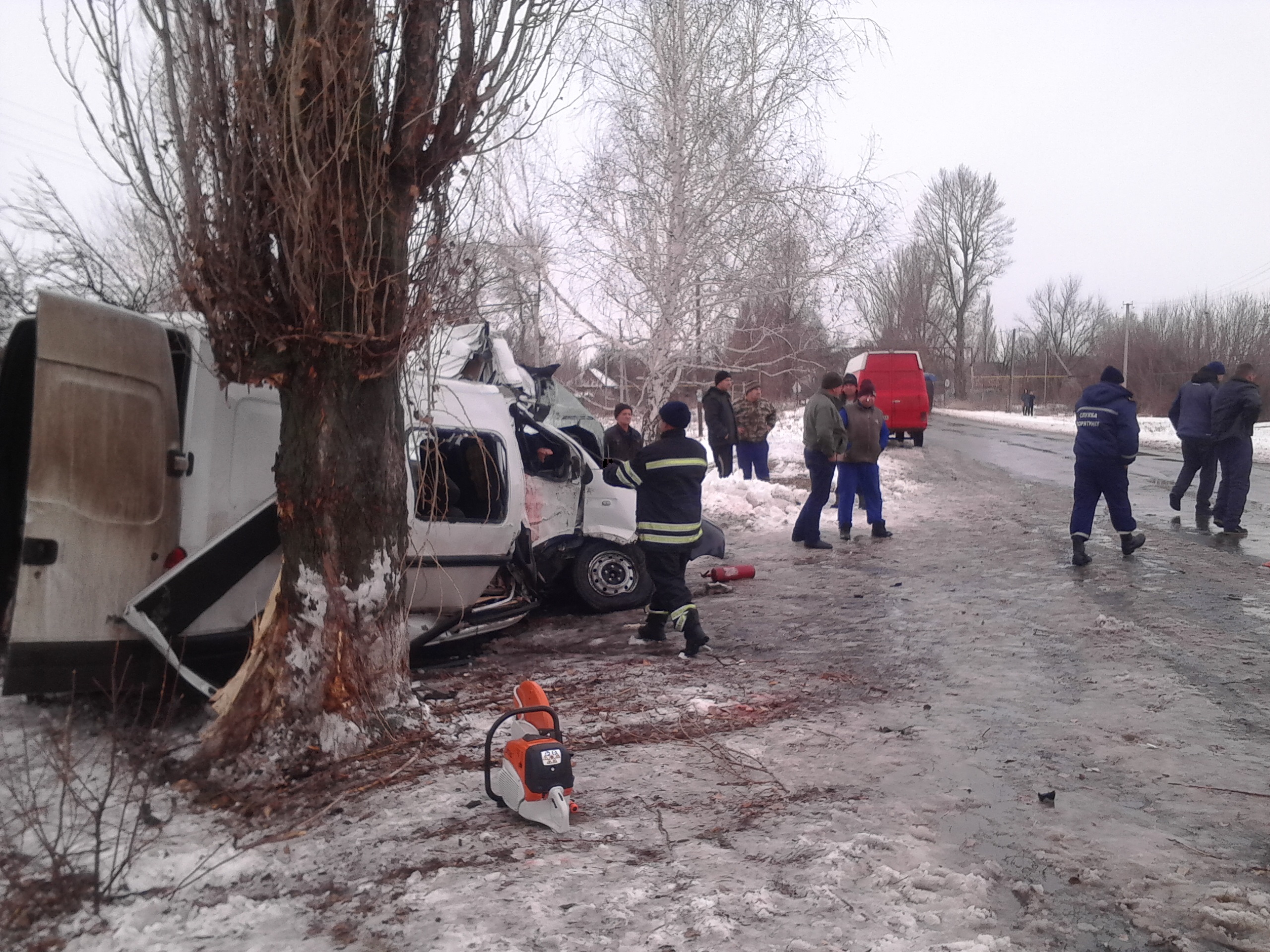 В Луганській області маршрутка з пасажирами врізалася в дерево: 10 постраждалих (ФОТО) - фото 3