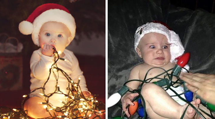 20 примеров, как не надо фотографировать малышей на Новый год - фото 5
