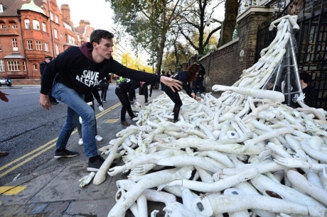 Посольство Росії у Лондоні закидали кінцівками людей  - фото 1