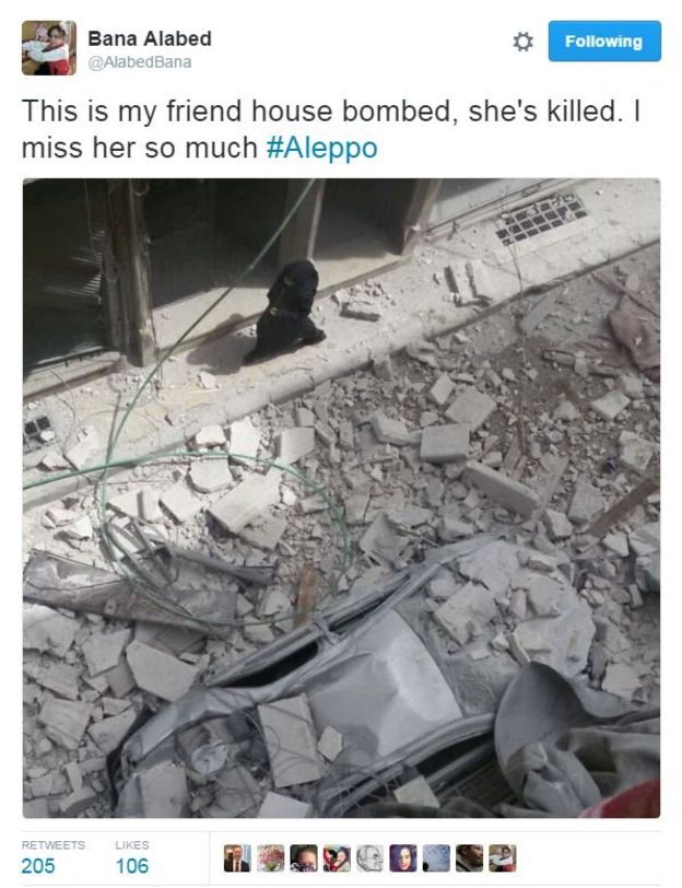 Дівчинка з Алеппо постить в Твіттері заклики до Росії припинити вбивати сирійців - фото 2