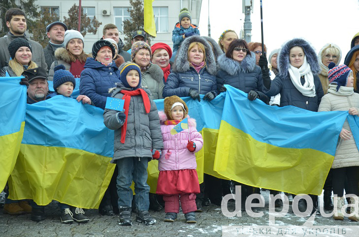 Вінничани відзначили День Соборності "ланцюгом єднання"  - фото 12