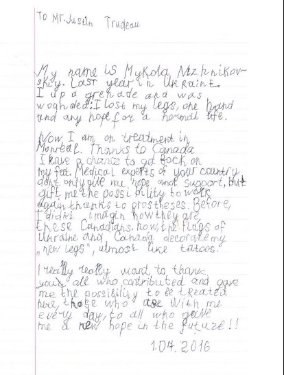 Хлопчик з Донбасу вразив прем`єра Канади своїм листом (ФОТО) - фото 2
