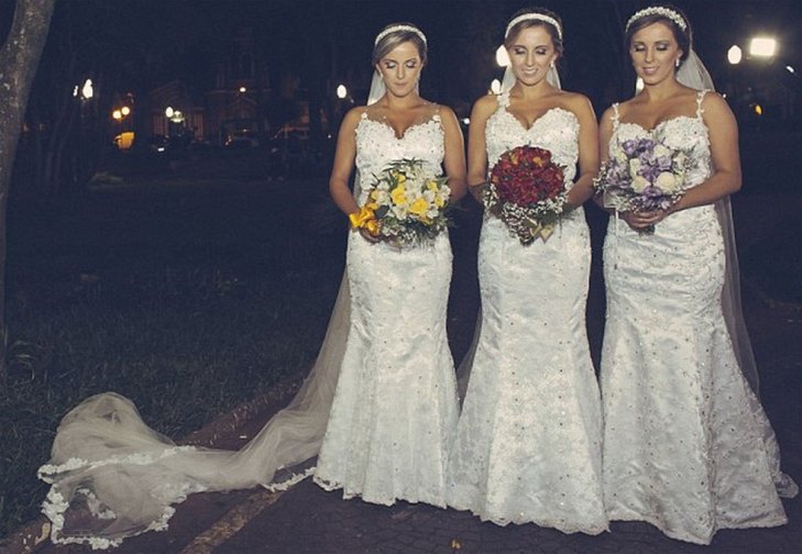 Як трійнята з Бразилії вийшли заміж в один день - фото 2