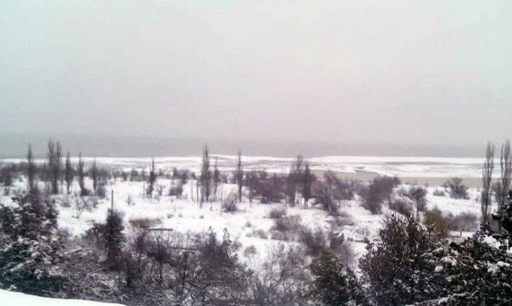 Уровень воды в Молочном лимане в Запорож…