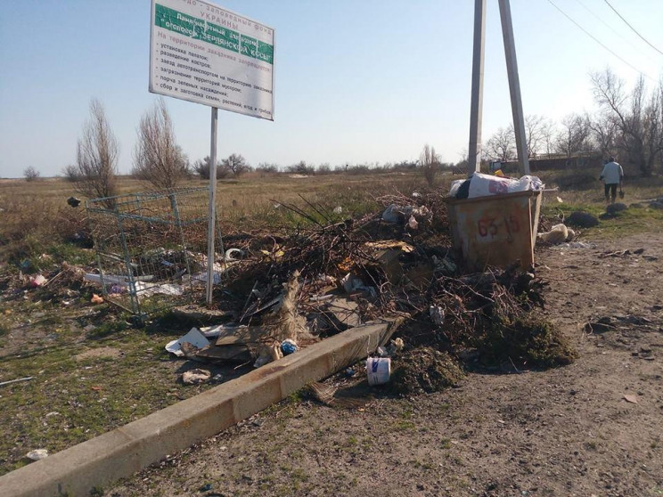 В Бердянске активисты убрали мусор на Да…