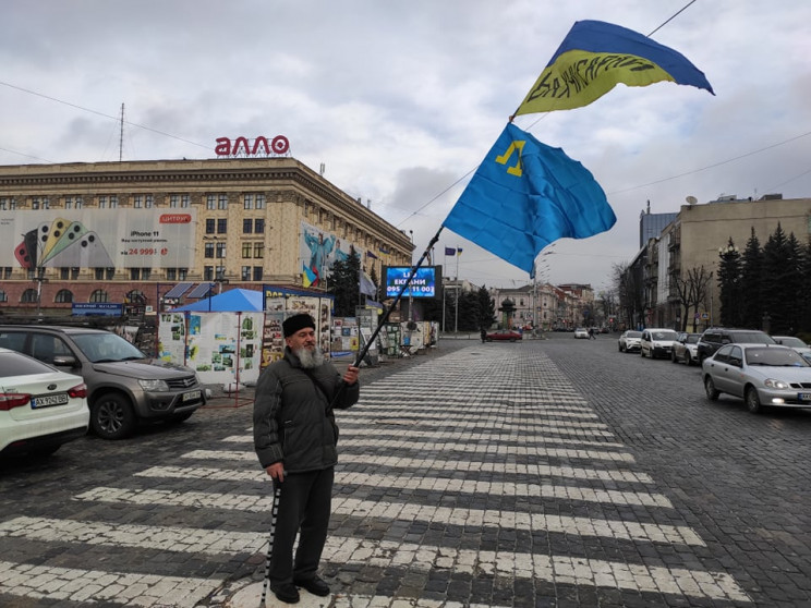 В центре Харькова – одиночный пикет…