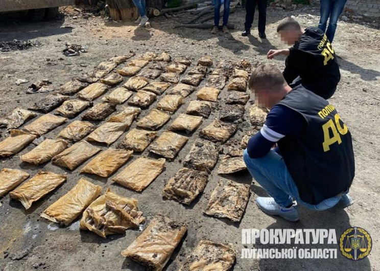 На Луганщині відкопали схрон з 210 кг ви…