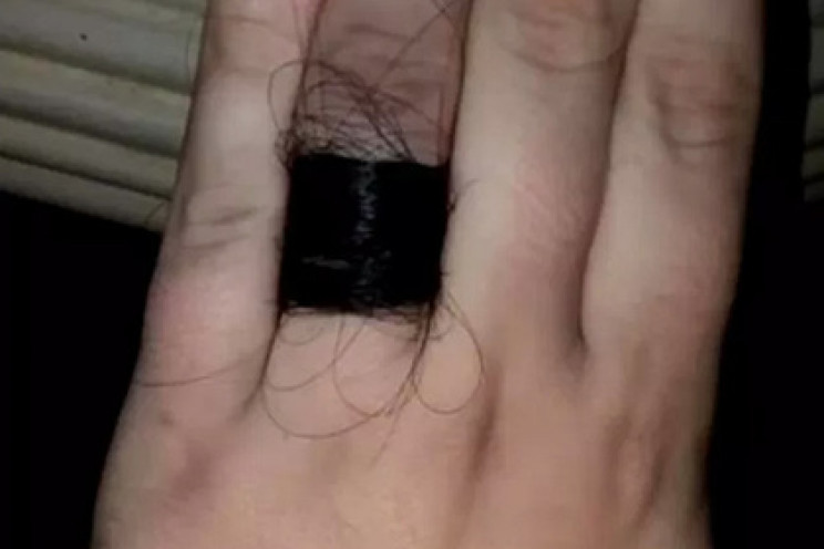 Обручальное кольцо из мужских волос напу…