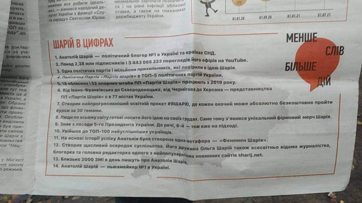 Вінницькі прихильники Шарія надрукували…